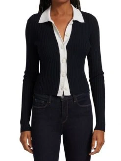Rag & Bone Navaya Ribbed Polo Cardigan -rag & bone Sales Store unnamed file 2448