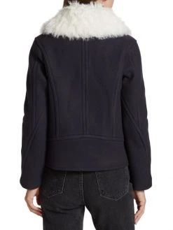 Rag & Bone Alfie Faux Shearling Collar Peacoat -rag & bone Sales Store unnamed file 249