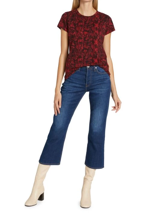 Rag & Bone Snake Print Crewneck T-Shirt Wet Iron 2 Rag & Bone Snake Print Crewneck T-Shirt Wet Iron - Image 2