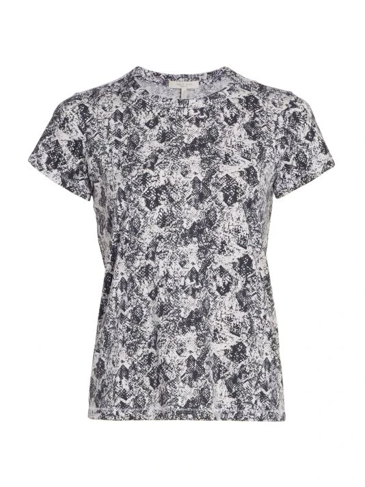 Rag & Bone Snake Print Crewneck T-Shirt Wet Iron 3 Rag & Bone Snake Print Crewneck T-Shirt Wet Iron - Image 3