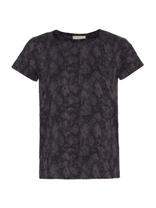 Rag & Bone Snake Print Crewneck T-Shirt Wet Iron 5 Rag & Bone Snake Print Crewneck T-Shirt Wet Iron - Image 5
