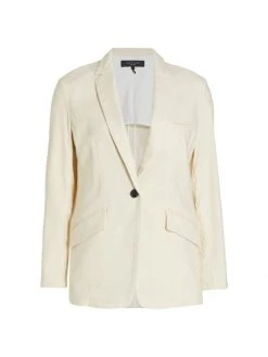 Rag & Bone Margot Linen-Blend Blazer
