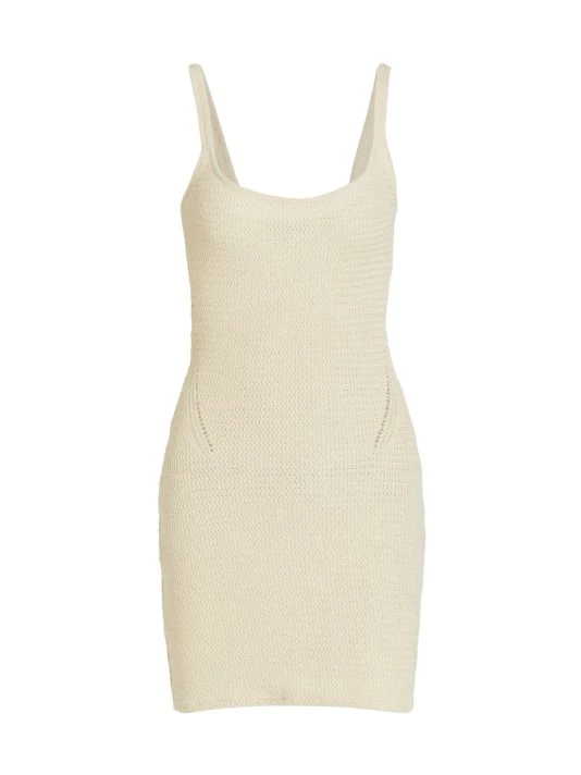 Rag & Bone Lena Organic Cotton Mini Dress Light Dove 3 Rag & Bone Lena Organic Cotton Mini Dress Light Dove - Image 3