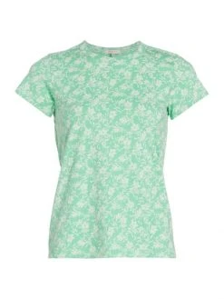 Rag & Bone Julie Floral Organic Cotton Tee White Multi -rag & bone Sales Store unnamed file 2545