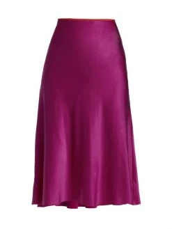 Rag & Bone Jaci Silk Satin Knee-Length Skirt Deep Pink -rag & bone Sales Store unnamed file 2566