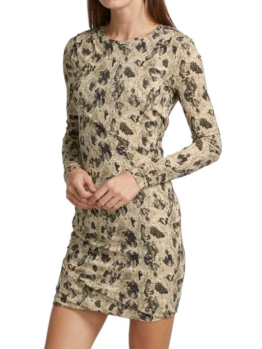Rag & Bone Poppy Draped Snakeskin Print Minidress 4 Rag & Bone Poppy Draped Snakeskin Print Minidress - Image 4