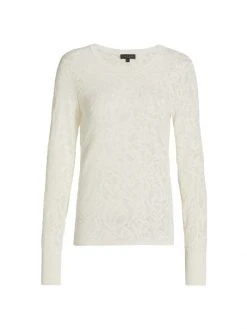 Rag & Bone Perry Long Sleeve Lace T-Shirt Ivory
