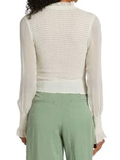 Rag & Bone Kayden Sheer Smocked Blouse -rag & bone Sales Store unnamed file 2656