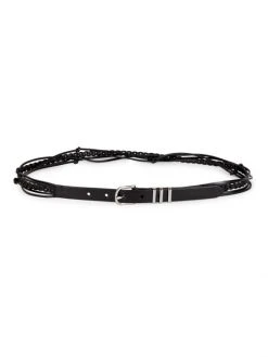 Rag & Bone Knotted Jet Leather Belt Antique White -rag & bone Sales Store unnamed file 290