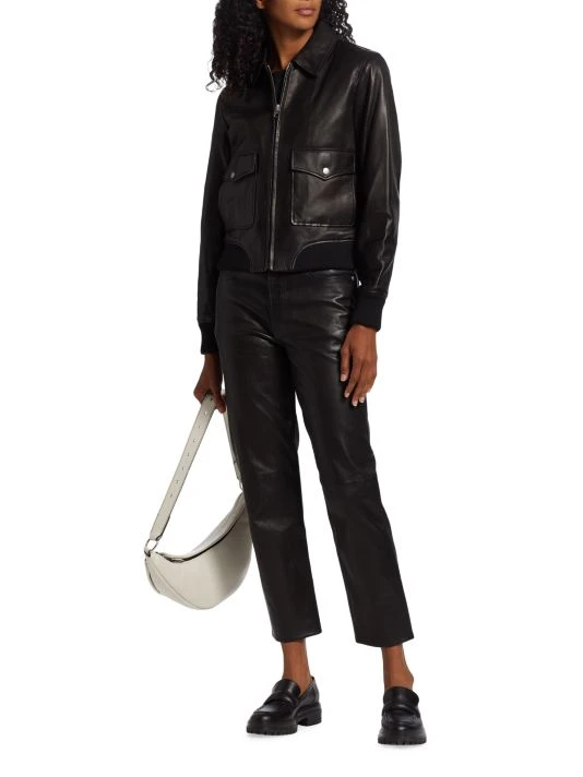 Rag & Bone Leather Slim Fit Pants 2 Rag & Bone Leather Slim Fit Pants - Image 2