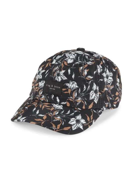 Rag & Bone Addison Floral Print Baseball Cap Brown Floral 3 Rag & Bone Addison Floral Print Baseball Cap Brown Floral - Image 3