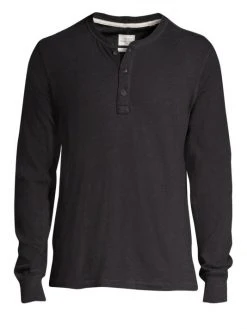 Rag & Bone Basic Henley For Men Dark Grey