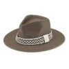 Rag & Bone Net Band Woven Straw Packable Fedora Safari