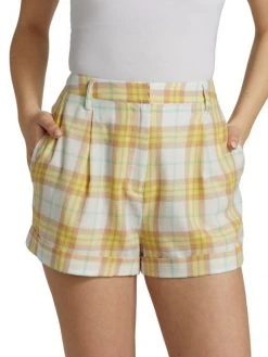 Rag & Bone Ivy Pleated Plaid Shorts -rag & bone Sales Store unnamed file 513