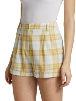 Rag & Bone Ivy Pleated Plaid Shorts -rag & bone Sales Store unnamed file 514
