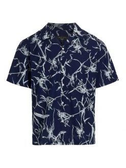 Rag & Bone Avery Print Short-Sleeve Cotton Camp Shirt For Men