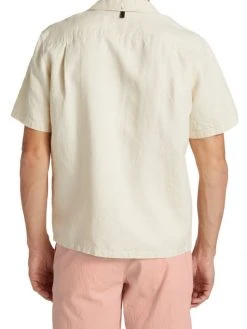 Rag & Bone Linen-Blend Short-Sleeve Shirt For Men -rag & bone Sales Store unnamed file 543