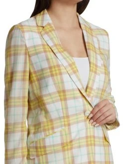 Rag & Bone Margot Single-Breasted Plaid Blazer -rag & bone Sales Store unnamed file 613