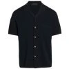 Rag & Bone Avery Herringbone Snap-Front Shirt For Men Black Navy