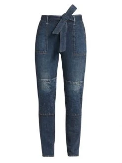 Rag & Bone Miramar Mia Belted High-Rise Straight Leg Jeans