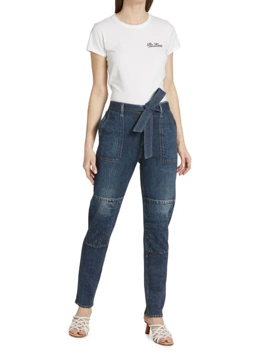 Rag & Bone Miramar Mia Belted High-Rise Straight Leg Jeans 2 Rag & Bone Miramar Mia Belted High-Rise Straight Leg Jeans - Image 2