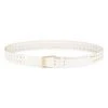 Rag & Bone Mini Leather Woven Belt Antique White