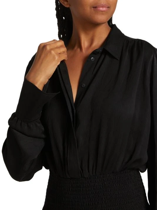 Rag & Bone Bailey Smocked Minidress 6 Rag & Bone Bailey Smocked Minidress - Image 6