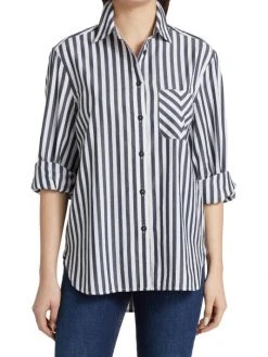 Rag & Bone Maxine Stripe Button-Down Shirt 9 Rag & Bone Maxine Stripe Button-Down Shirt -rag & bone Sales Store unnamed file 695