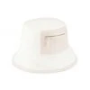 Rag & Bone Ellis Leather-Trimmed Canvas Bucket Hat Antique White