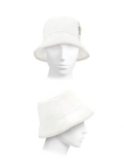Rag & Bone Ellis Leather-Trimmed Canvas Bucket Hat Antique White -rag & bone Sales Store unnamed file 704