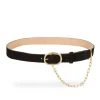 Rag & Bone Wingman Chain-Accent Leather Belt