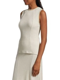 Rag & Bone Echo Rib-Knit Cotton-Blend Tank Top -rag & bone Sales Store unnamed file 897