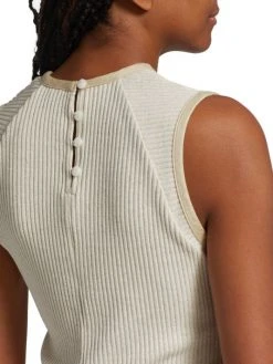 Rag & Bone Echo Rib-Knit Cotton-Blend Tank Top -rag & bone Sales Store unnamed file 899