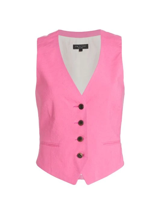Rag & Bone Priya Linen Vest 1 Rag & Bone Priya Linen Vest