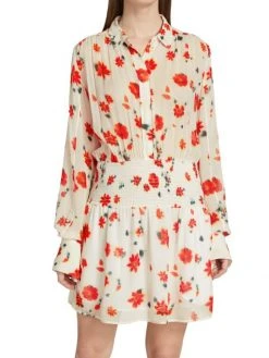Rag & Bone Bailey Floral Smocked Dress -rag & bone Sales Store unnamed file 935