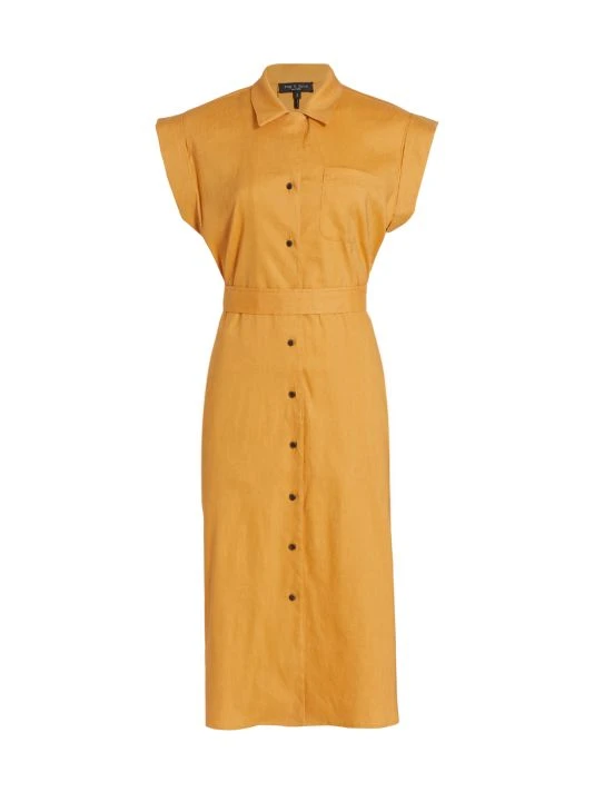 Rag & Bone Helena Belted Cap-Sleeve Shirtdress 1 Rag & Bone Helena Belted Cap-Sleeve Shirtdress