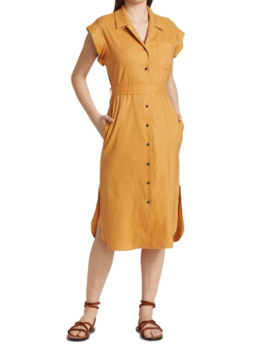 Rag & Bone Helena Belted Cap-Sleeve Shirtdress 2 Rag & Bone Helena Belted Cap-Sleeve Shirtdress - Image 2